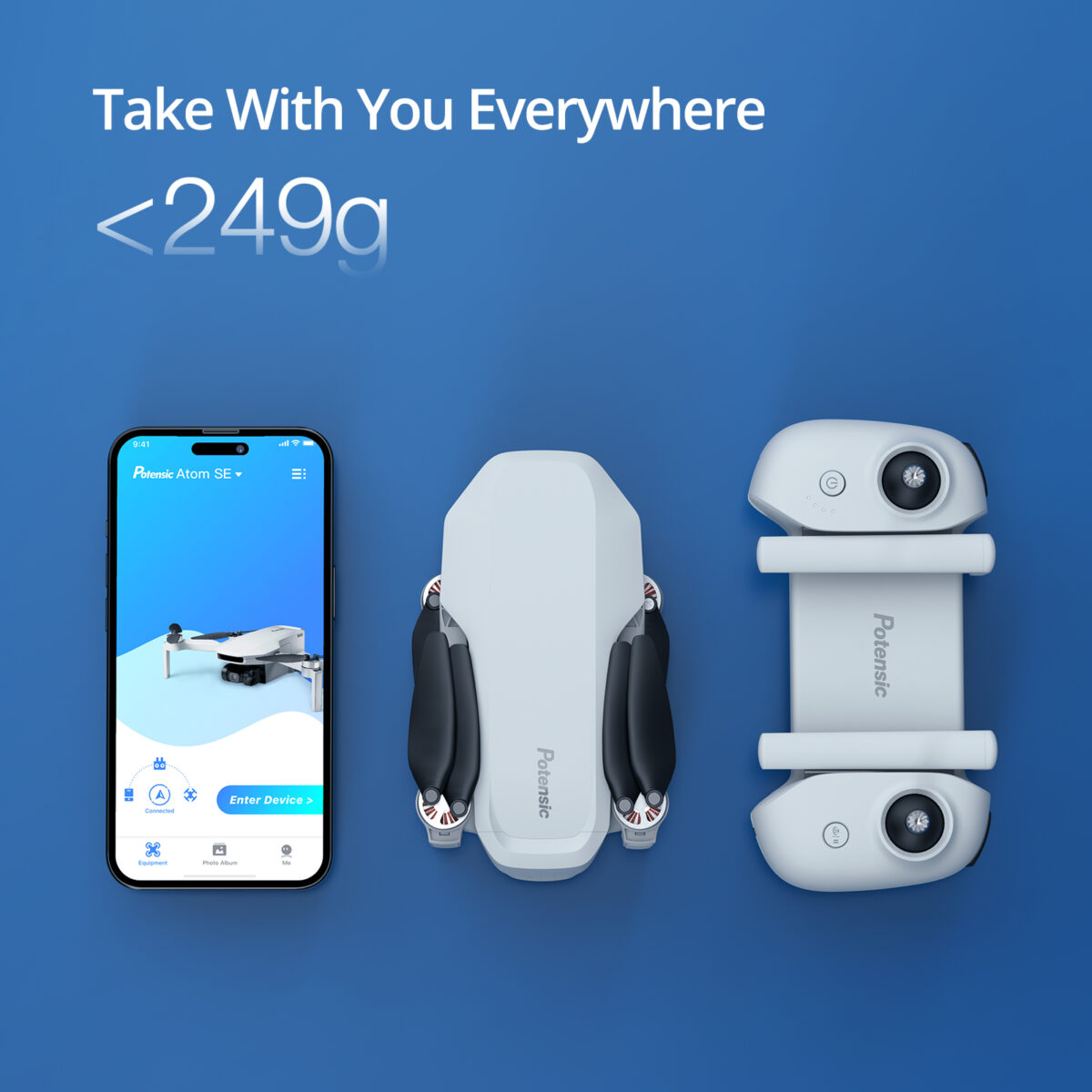 Portable LIGHT WEIGHT DRONE Potensic ATOM - Fly More Combo (C0-label) - Afbeelding 14